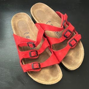 Red Birkenstocks